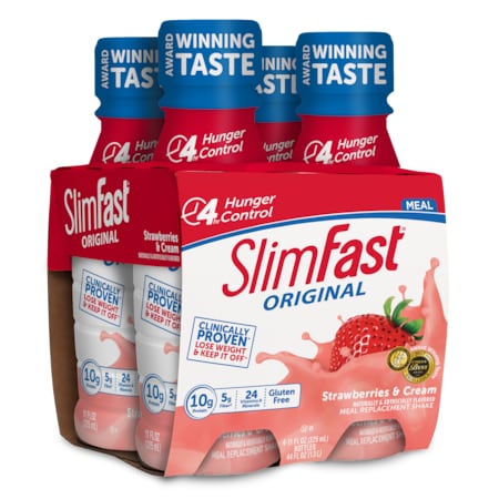 SLIMFAST Advanced Nutrition RTD Strawberries N' Cream Shake 11 oz., PK12 74006